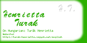 henrietta turak business card